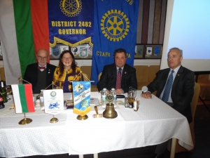 19.01.2015 година, Посещение на Дистрикт Гуверньор Лорънс Фърбеш и неговата съпруга Барбара. Културна програма- Исторически музей, Неолитни жилища, посещение при зам.кмета на града г-жа Иванка Сотирова, посещение в Тракийски университет, пресконференция и