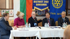 19.01.2015 година, Посещение на Дистрикт Гуверньор Лорънс Фърбеш и неговата съпруга Барбара. Културна програма- Исторически музей, Неолитни жилища, посещение при зам.кмета на града г-жа Иванка Сотирова, посещение в Тракийски университет, пресконференция и