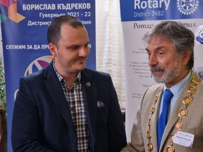 Среща на ДГ Борислав Къдреков с Ротари клуб Димитровград, 16 ноември 2021