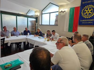 Среща на ДГ Маргарита Богданова с Ротари клуб Търговище, 26 септември 2024 г