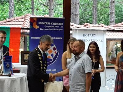 Среща на ДГ Борислав Къдреков с Ротари клуб Благоевград Център, 19 юли 2021