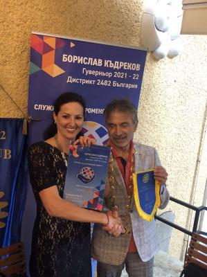 Среща на ДГ Борислав Къдреков с Ротари клуб София Интернешънъл, 21 юли 2021