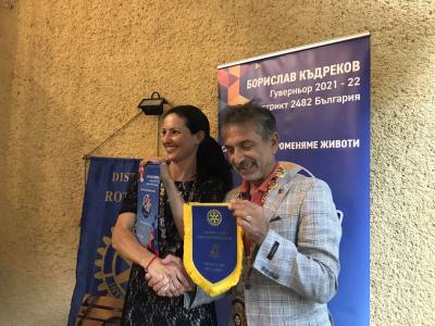 Среща на ДГ Борислав Къдреков с Ротари клуб София Интернешънъл, 21 юли 2021