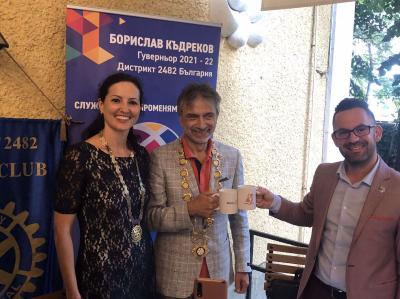 Среща на ДГ Борислав Къдреков с Ротари клуб София Интернешънъл, 21 юли 2021