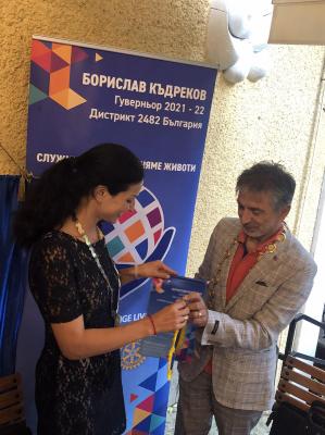 Среща на ДГ Борислав Къдреков с Ротари клуб София Интернешънъл, 21 юли 2021