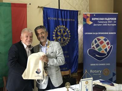 Среща на ДГ Борислав Къдреков с Ротари клуб Айтос, 17 август 2021