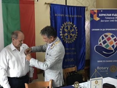 Среща на ДГ Борислав Къдреков с Ротари клуб Айтос, 17 август 2021