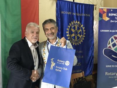 Среща на ДГ Борислав Къдреков с Ротари клуб Айтос, 17 август 2021