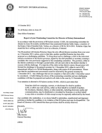 Report of the Nominating Committee Director in Zone 20
